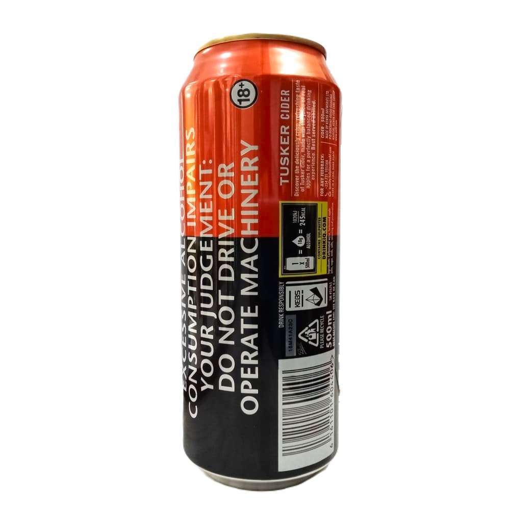 Tusker Cider Can 500ml - Image 2
