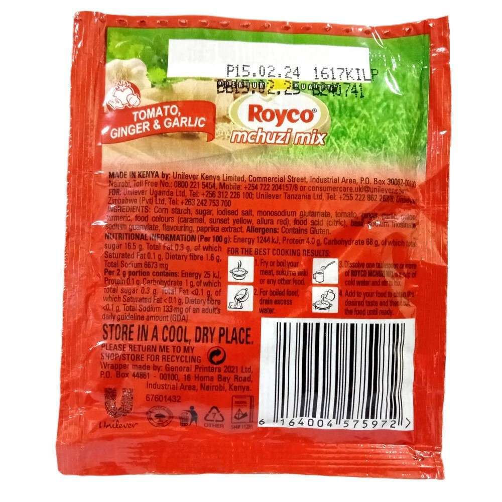 Royco Mchuzi Mix Tomato Ginger and Garlic 10g - Image 2