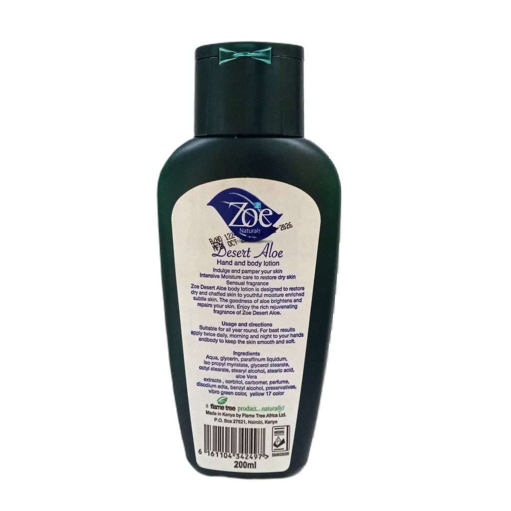 Zoe Desert Aloe Hand and Body Lotion 200ml - Image 2