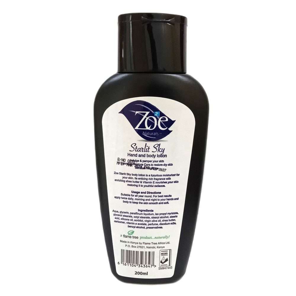 Zoe Starlit Sky Hand and Body Lotion 200ml - Image 2