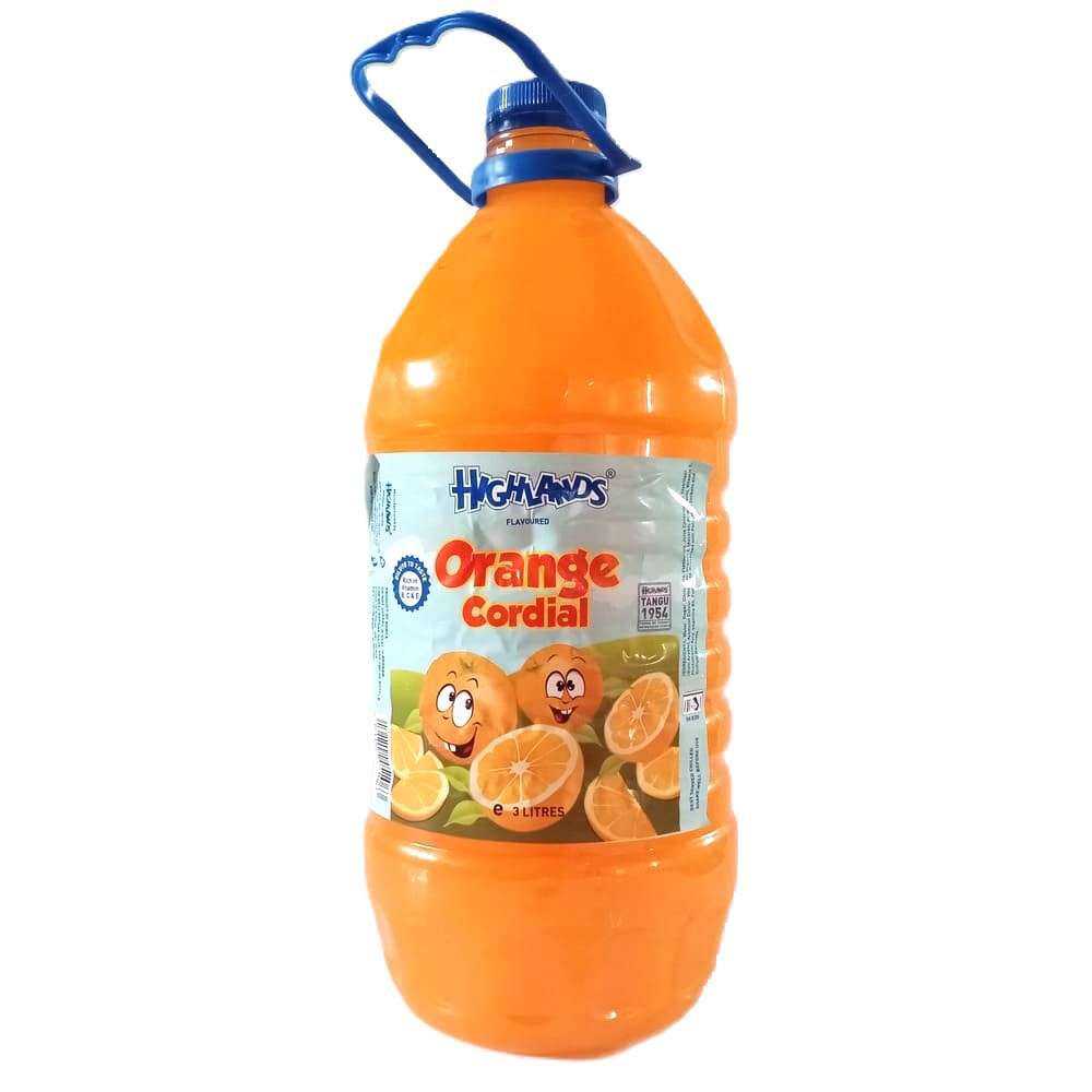 Highlands Orange Flavoured Cordial 3 Litres