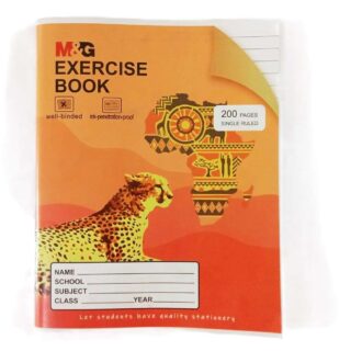 M&G Single Ruled A4 Exercise Book 200 Pages Red