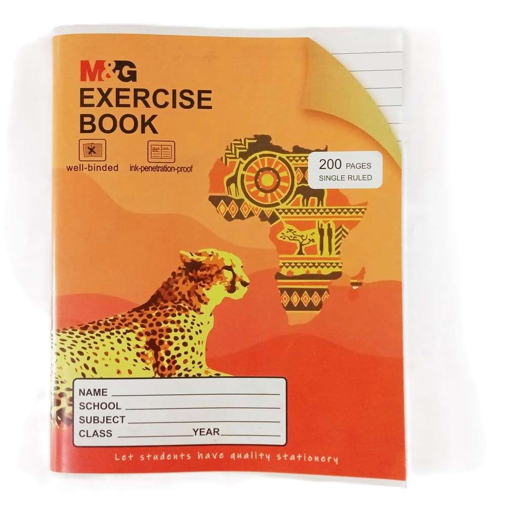M&G Single Ruled A4 Exercise Book 200 Pages Red