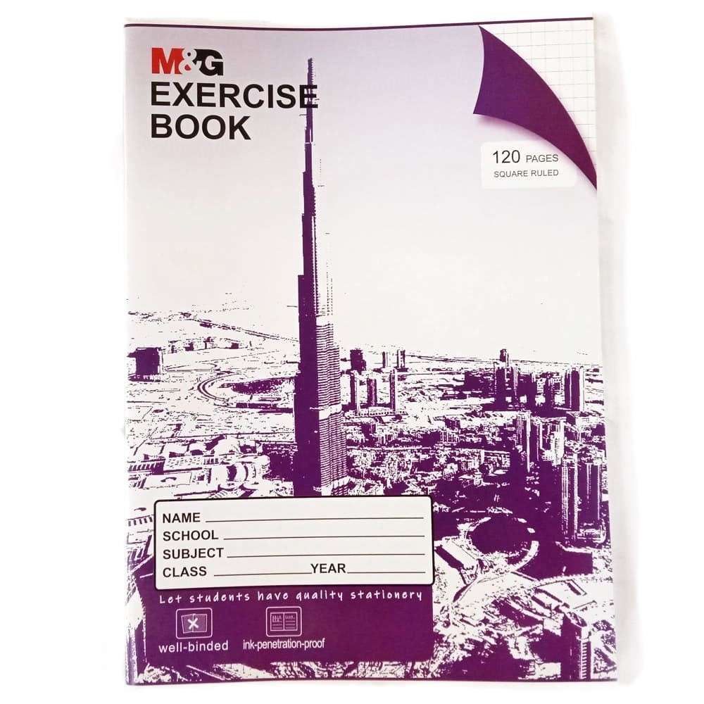 M&G Square Ruled Exercise Book 120 Pages