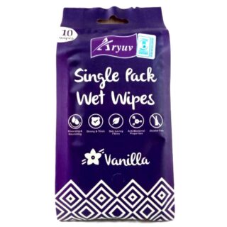 Aryuv Single Pack Wet Wipes Vanilla 10 Wipes