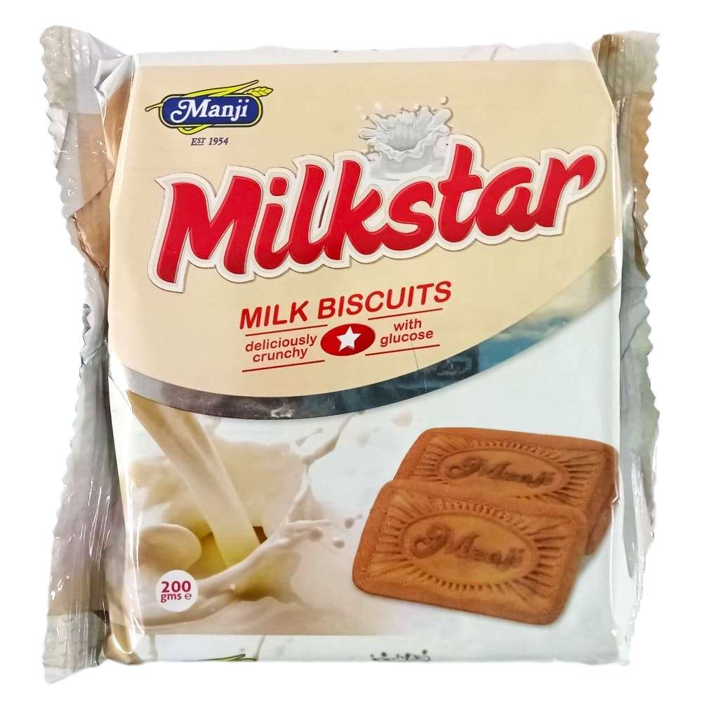 Manji Milkstar Biscuits With Glucose 200g