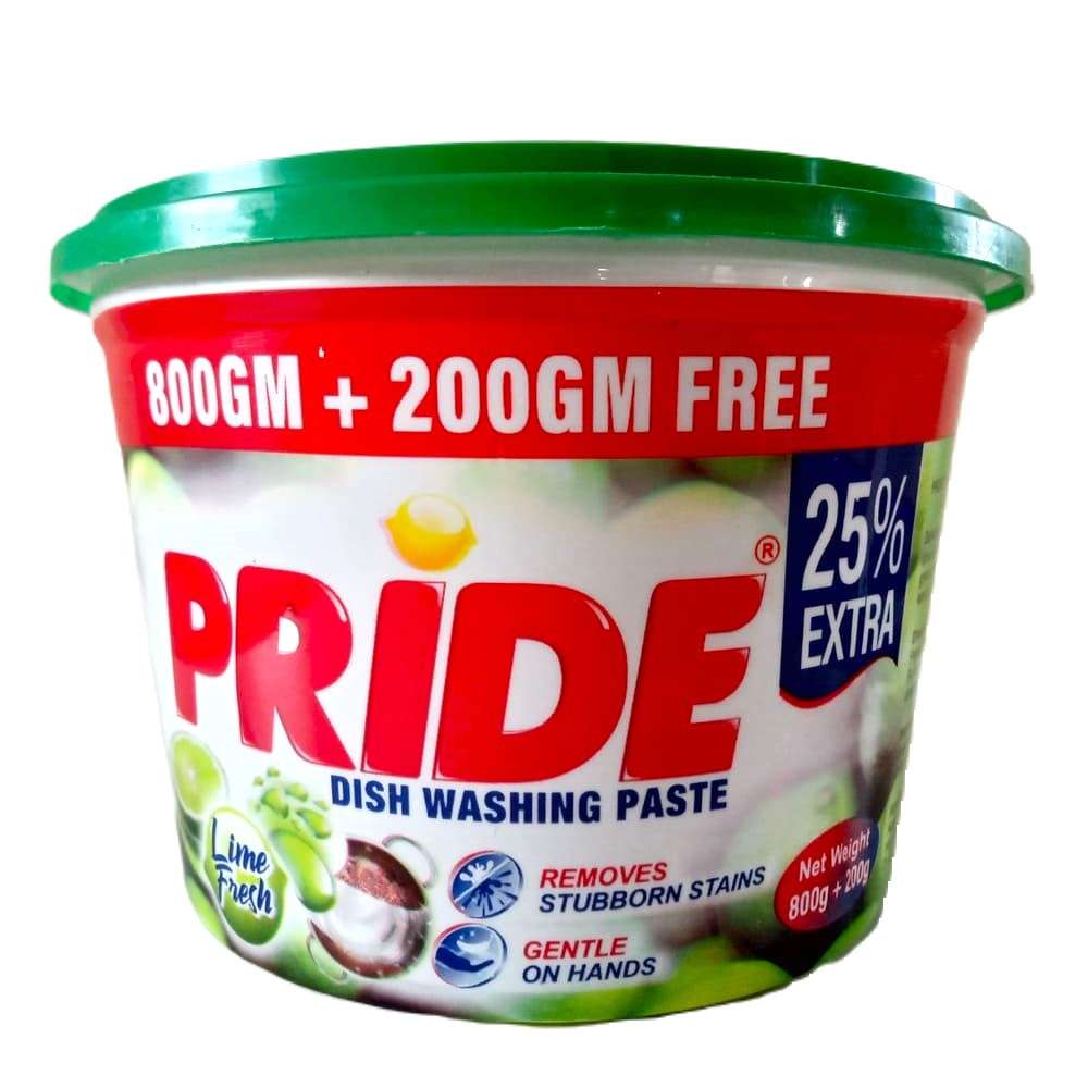 Pride Lime Fresh Dish Washing Paste 1kg(800G+200G)