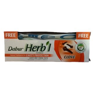 Dabur Clove Herbal Toothpaste 140g + Free Toothbrush
