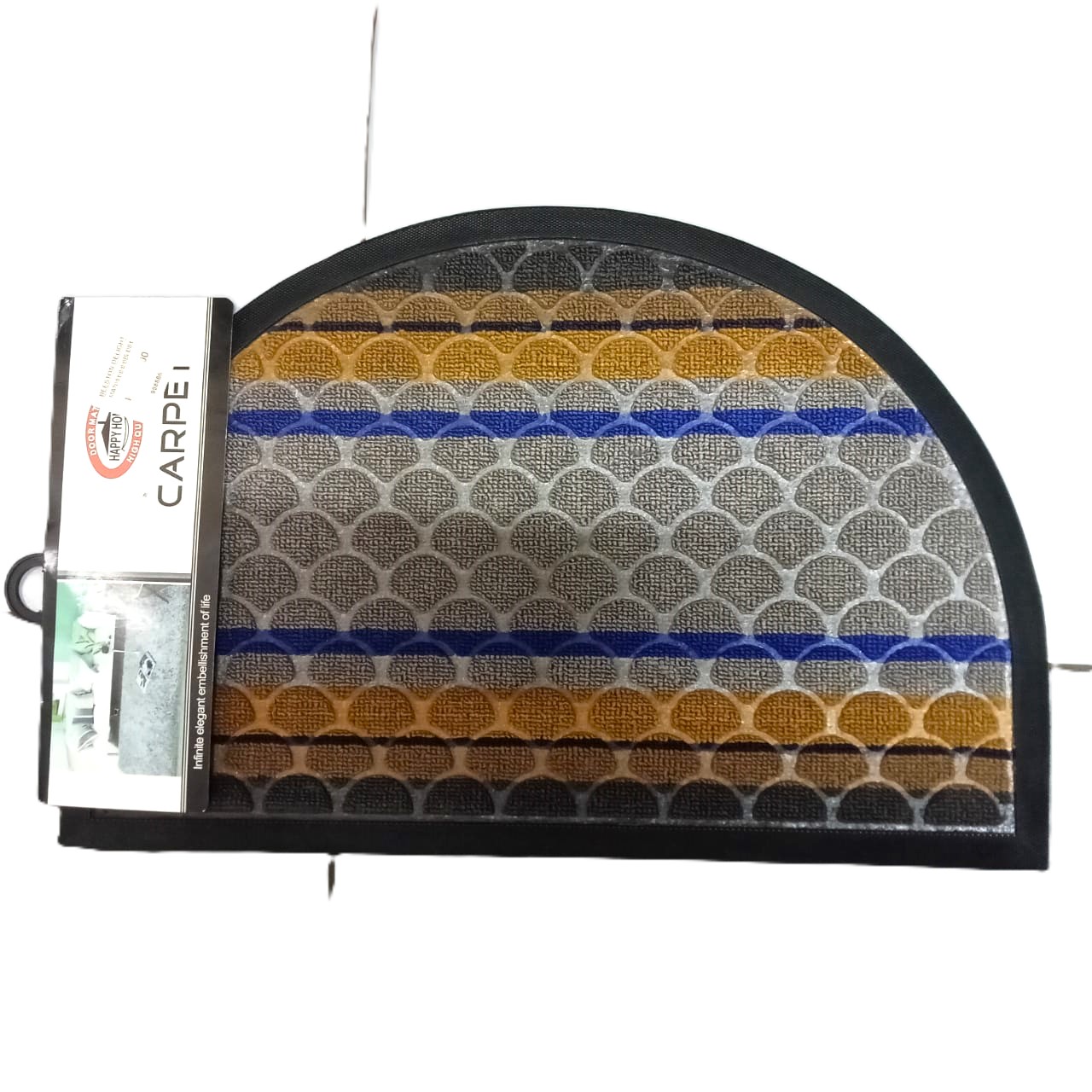 Multi-Coloured Semi-Circle Door Mat