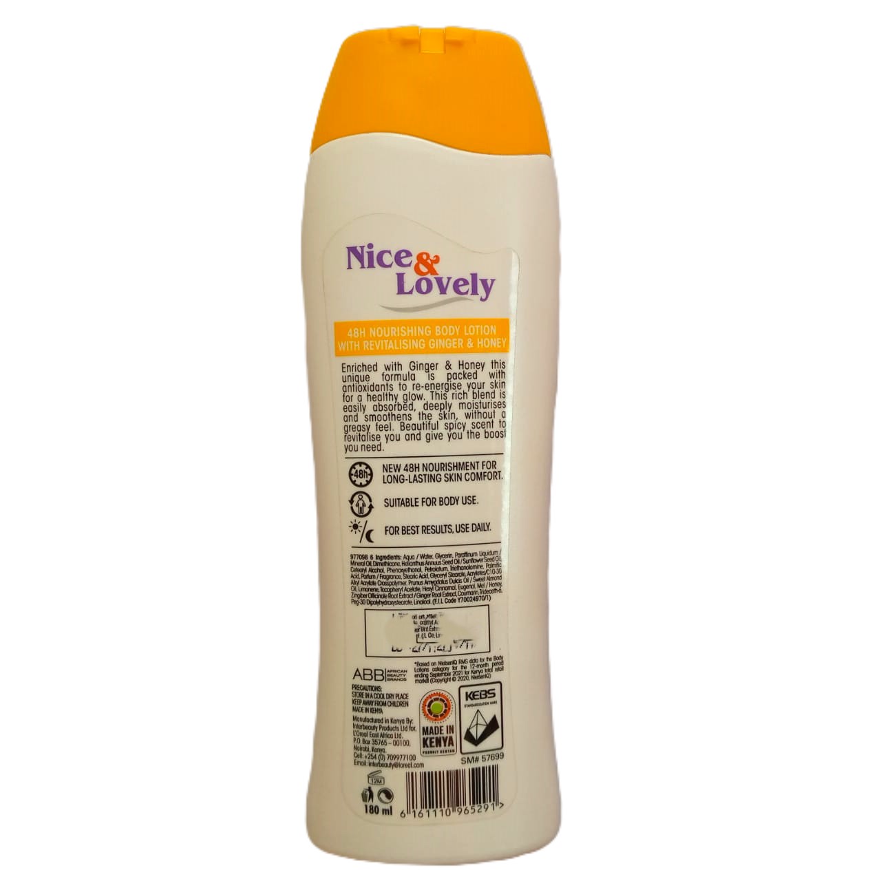 Nice & Lovely Ginger & Honey Body Lotion 180ml - Image 2