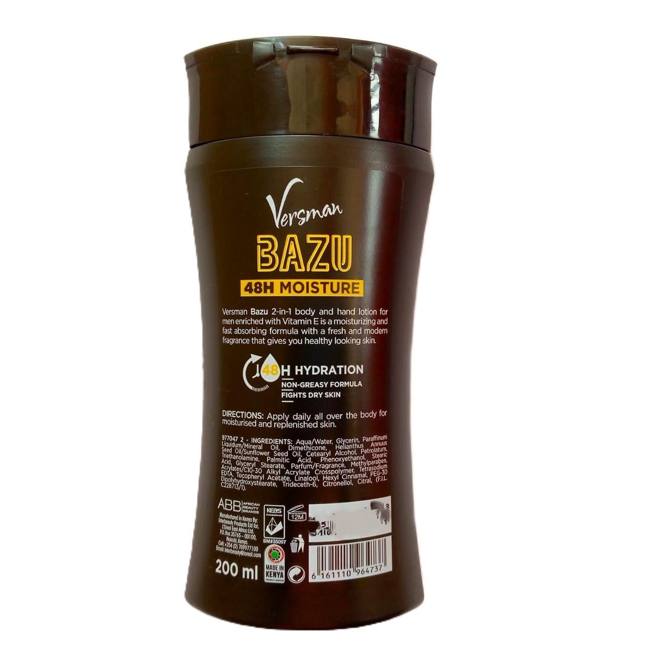 Versman Bazu Intense & Moisturizing Lotion for Men – 200ml - Image 2