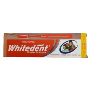 Whitedent Triple Action Fluoride Toothpaste – 125g + Free Toothbrush