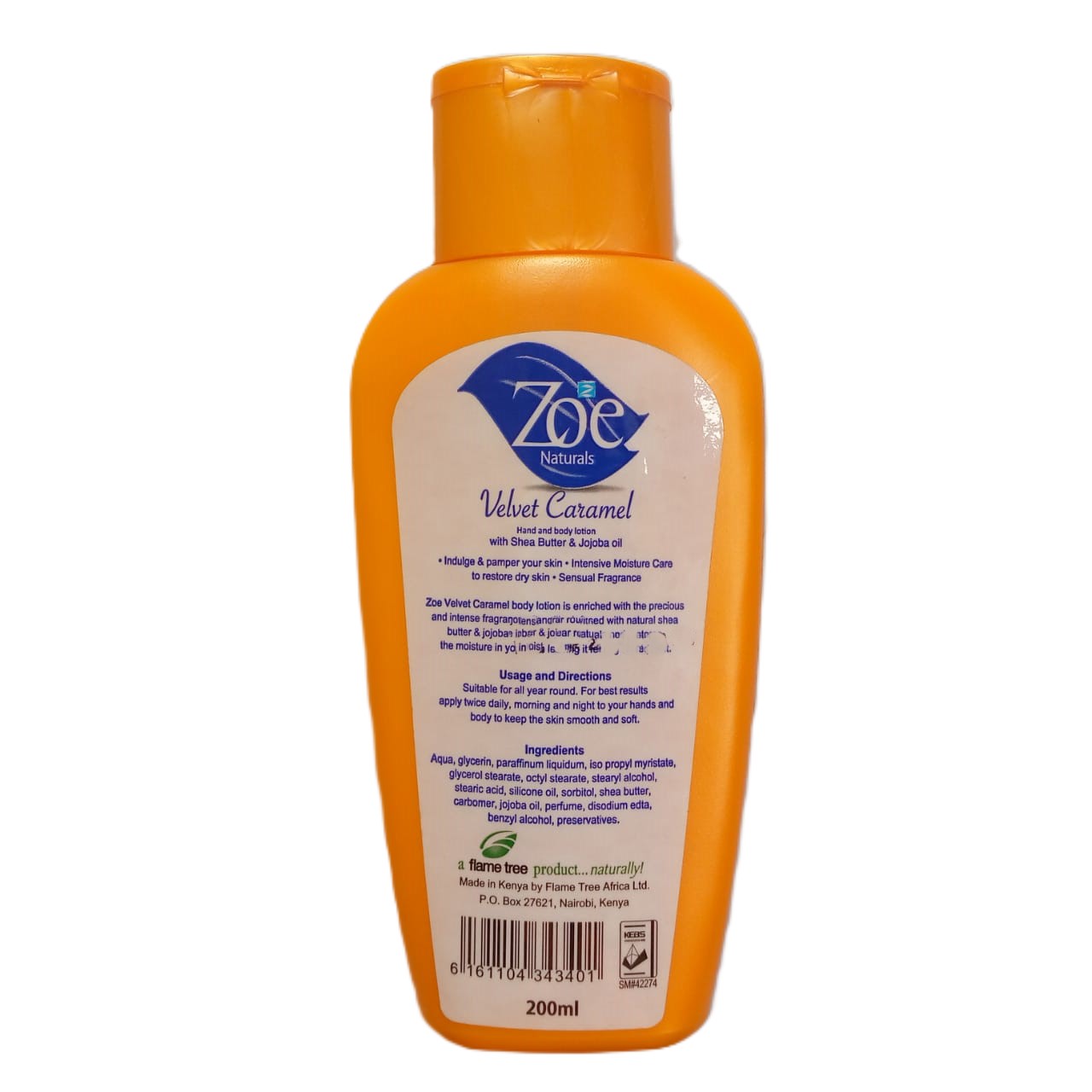 ZOE Velvet Caramel Hand & Body Lotion – 200 ml - Image 2