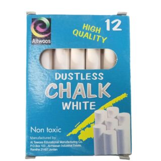 White Dustless Chalk 12pcs