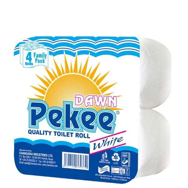 Dawn Pekee White Toilet Toll - 4Pack