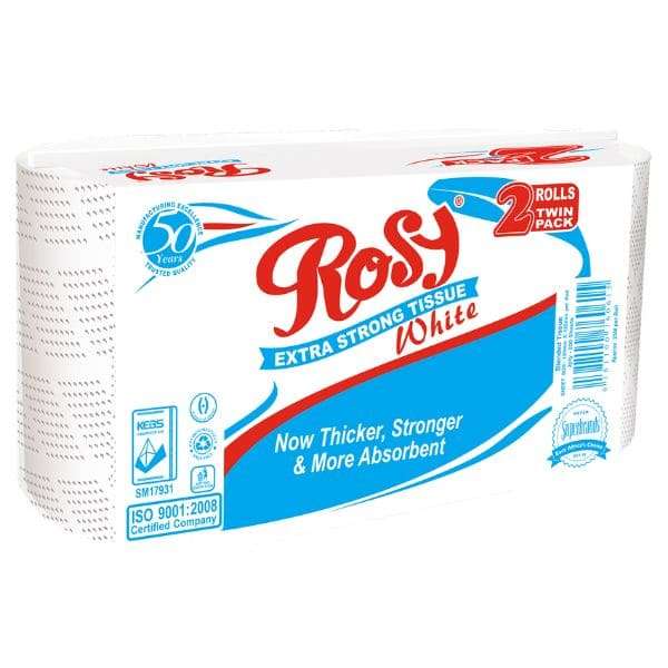 Rosy White Toilet Tissue - Twin Pack